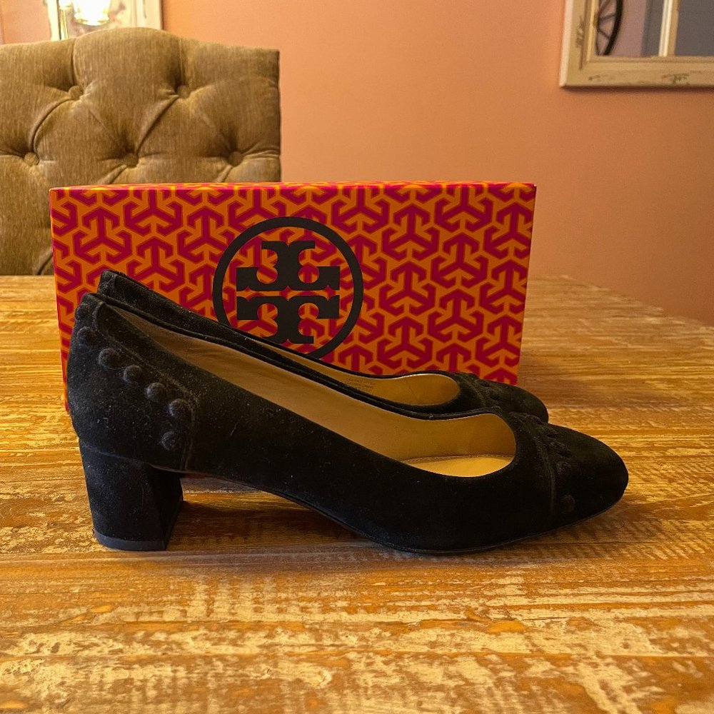 Tory Burch Colt 45mm Pump in Soho Lux Suede with Original Box